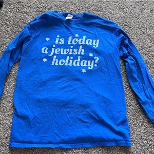 Blue Long Sleeve Graphic Tee